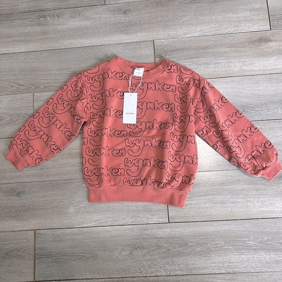 NWT Wynken Logo Rust French Terry Sweatshirt - Picture 1 of 3